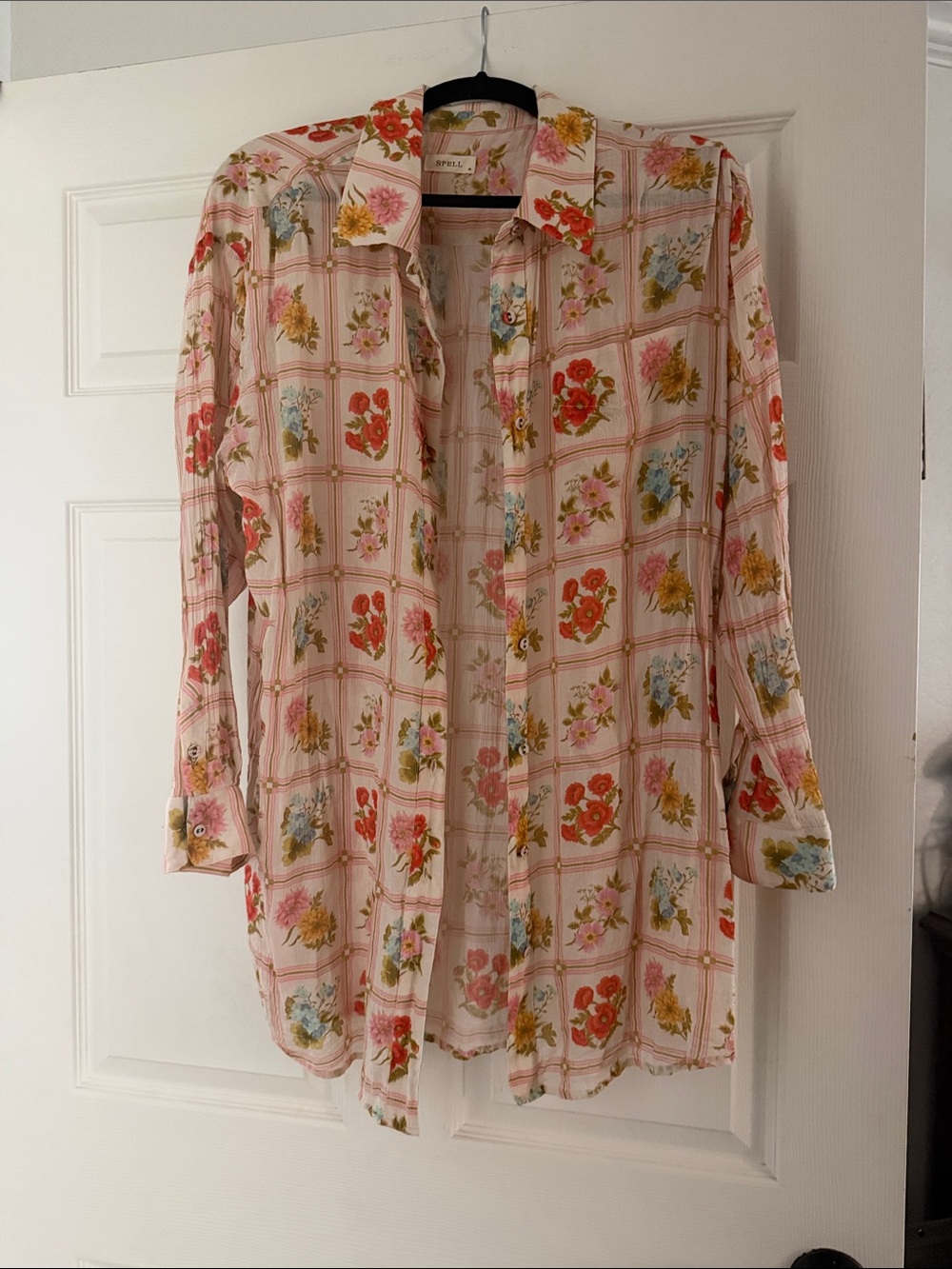 Spell Floral Pink Button-Down Shirt